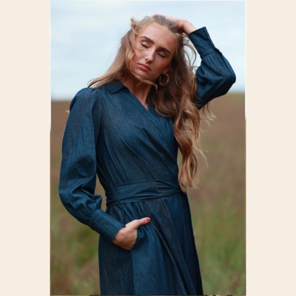 FIONA DENIM DRESS - Bilde 3