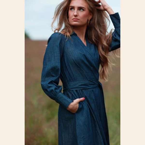 FIONA DENIM DRESS - Bilde 5