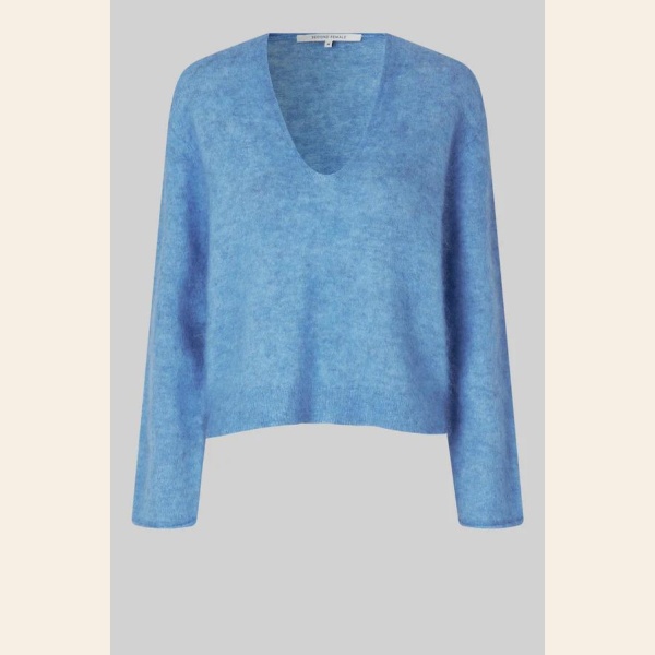 CAMRYN KNIT V- NECK MARINA - Bilde 3