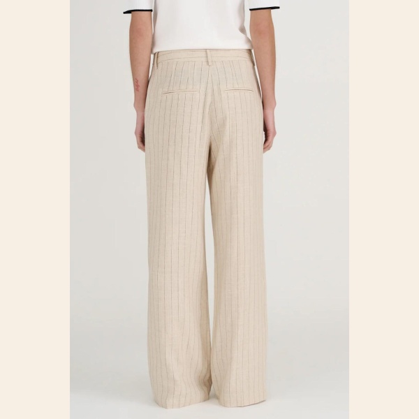 PD-NADINE PINSTRIPE LINEN PANT STRIPE - Bilde 2