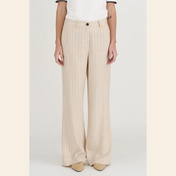 PD-NADINE PINSTRIPE LINEN PANT STRIPE - Bilde 4