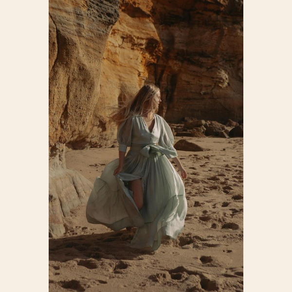 WOW LONG DRESS SOFT PISTACHIO - Bilde 5
