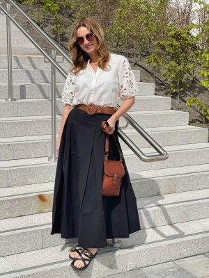 PD TULLIP POPLIN SKIRT