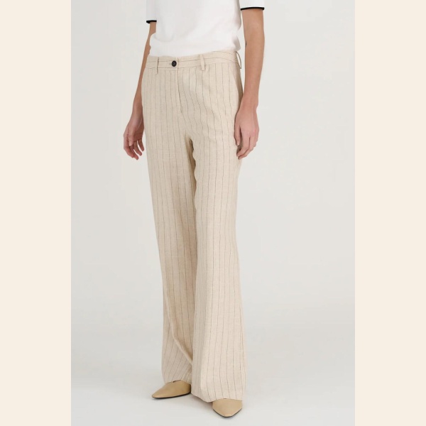 PD-NADINE PINSTRIPE LINEN PANT STRIPE - Bilde 3