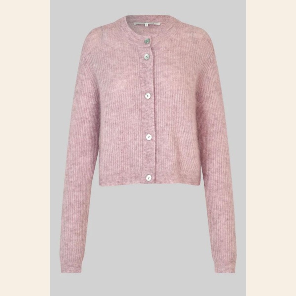 ANDREA KNIT RIB CARDIGAN LS ROSE - Bilde 5