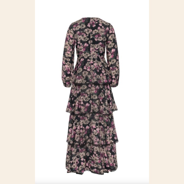 CHRISHELL MAXI DRESS BLACK PRINT - Bilde 2