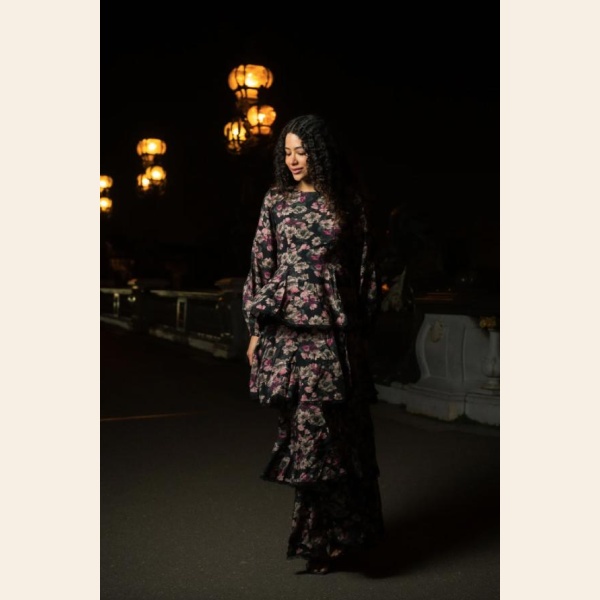 CHRISHELL MAXI DRESS BLACK PRINT