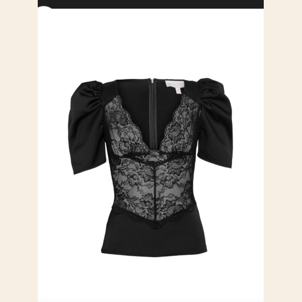 FRANCIS LACE TOP BLACK - Bilde 4