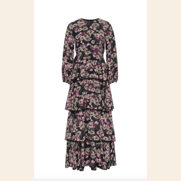 CHRISHELL MAXI DRESS BLACK PRINT - Bilde 3