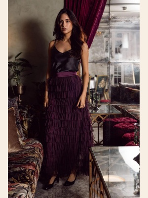 AIMEE SKIRT BURGUNDY
