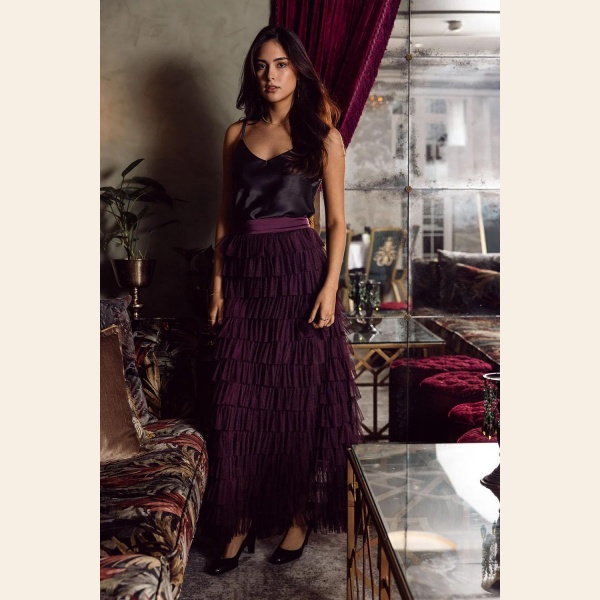 AIMEE SKIRT BURGUNDY