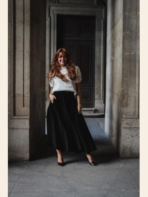 CORD SEMI SKIRT