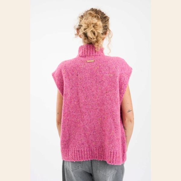 PD-HOLLY BUTTON HIGH NECK KNIT - Bilde 4