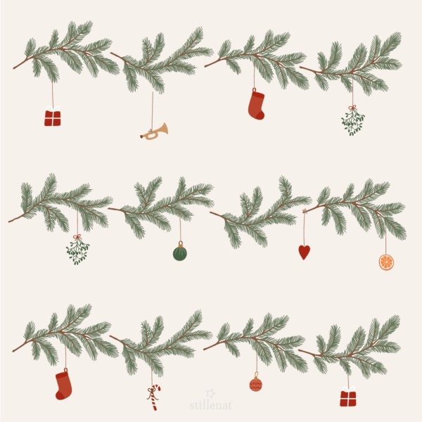 SERVIETT JULERANKER MY NOSTALGIC CHRISTMAS