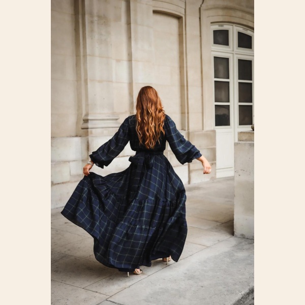 CHECK SHOWPIECE DRESS - Bilde 3