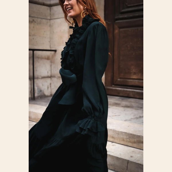 WOW FRILL LONG DRESS - Bilde 6