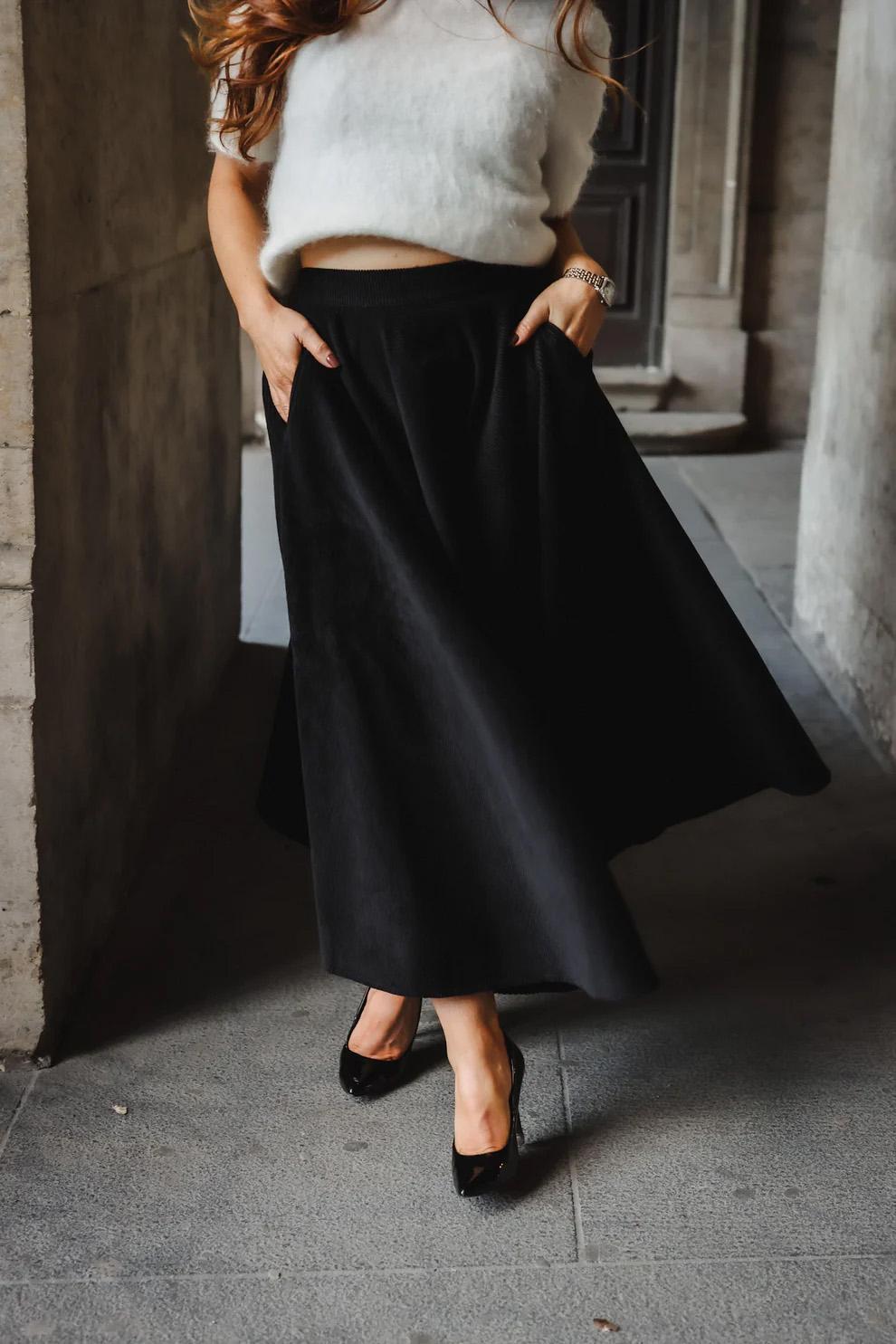 CORD SEMI SKIRT - Bilde 2