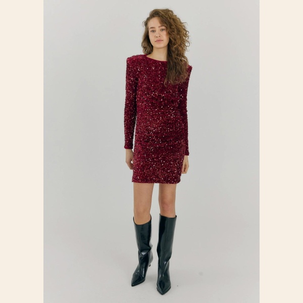 MILAN DRESS BORDEAUX