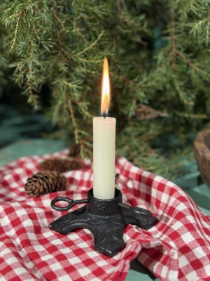 LYSESTAKE JERN JULETREFOT W:8 L:8 H:3,5CM