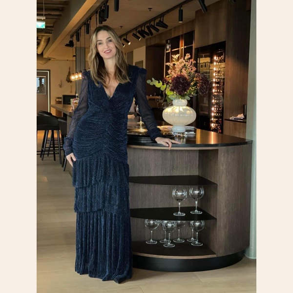 JENNA MAXI DRESS DARK BLUE GLITTER