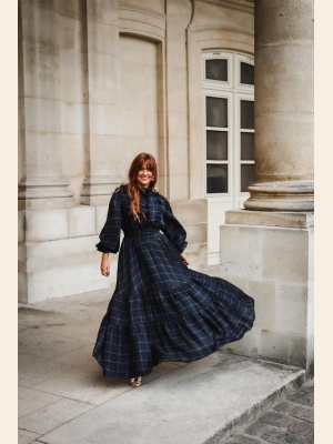 CHECK SHOWPIECE DRESS