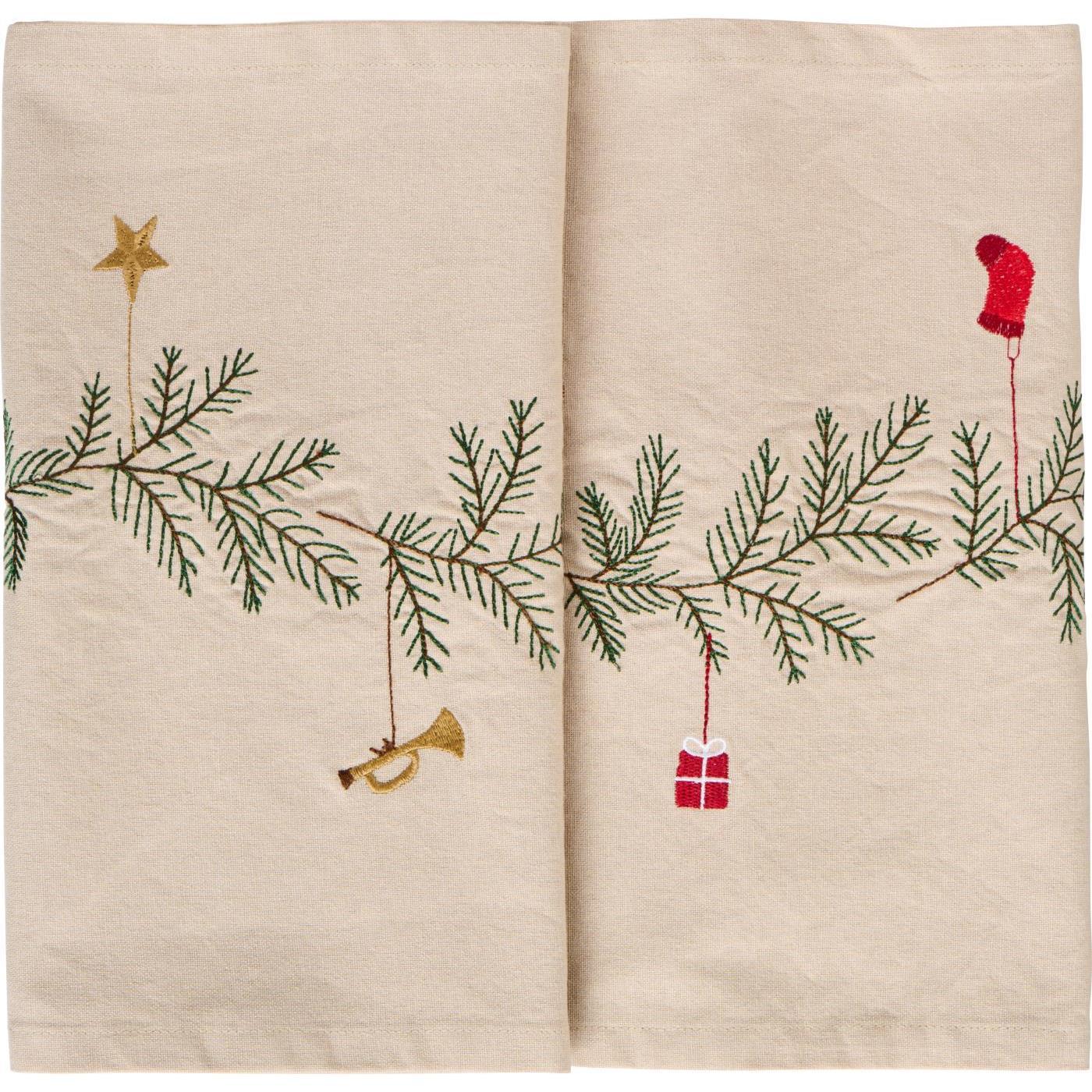 BORDLØPER TRADITION M/GRANRANKE OG JULEPYNT - Bilde 2