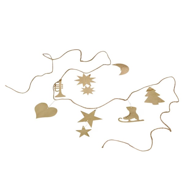 GRILANDER ORNAMENT MESSING L:200CM - Bilde 3