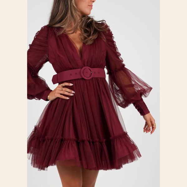 GLAURORA KJOLE BORDEAUX - Bilde 8
