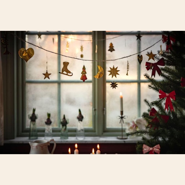GIRLANDER ORNAMENT MESSING LANG 270CM - Bilde 2