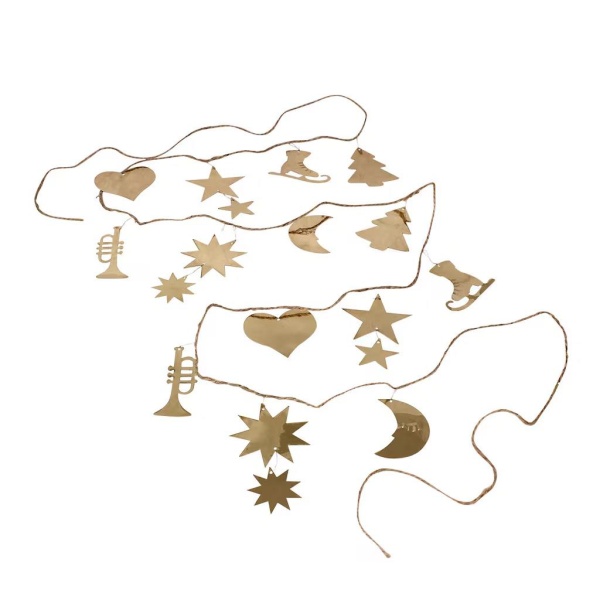 GIRLANDER ORNAMENT MESSING LANG 270CM - Bilde 3