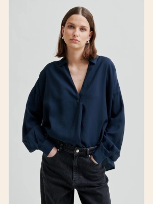TIMELINE BLOUSE CARBON