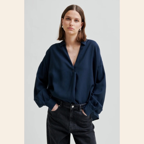 TIMELINE BLOUSE CARBON