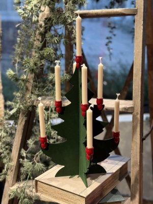 JULETRE LYSESTAKE TIL KERTELYS 33CM