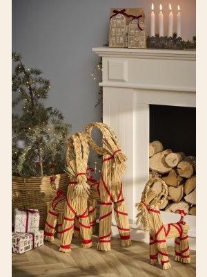 JULEBUKK M/RØDT BÅND OG SKJEGG