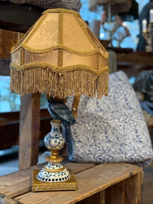 LAMPEFOT PAPEGØYE BLÅ 13X13X43CM