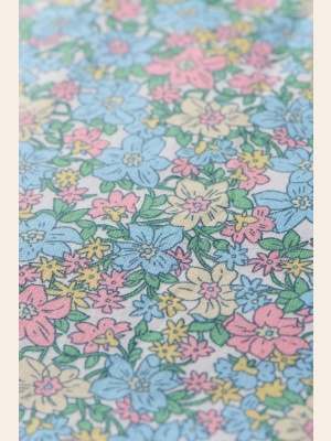 PUTETREKK M/BLÅ, ROSA OG GULE BLOMSTER