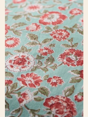 PUTETREKK GRØNN M/RUSTAFRGET BLOMSTER OG GRØNNE BLADER