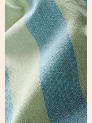 KJØKKENHÅNDKLE LINUS M/LYSEGRØNNE OG BLÅ BREDE STRIPER