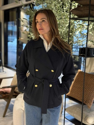 FLUID SHORT TRENCH COAT