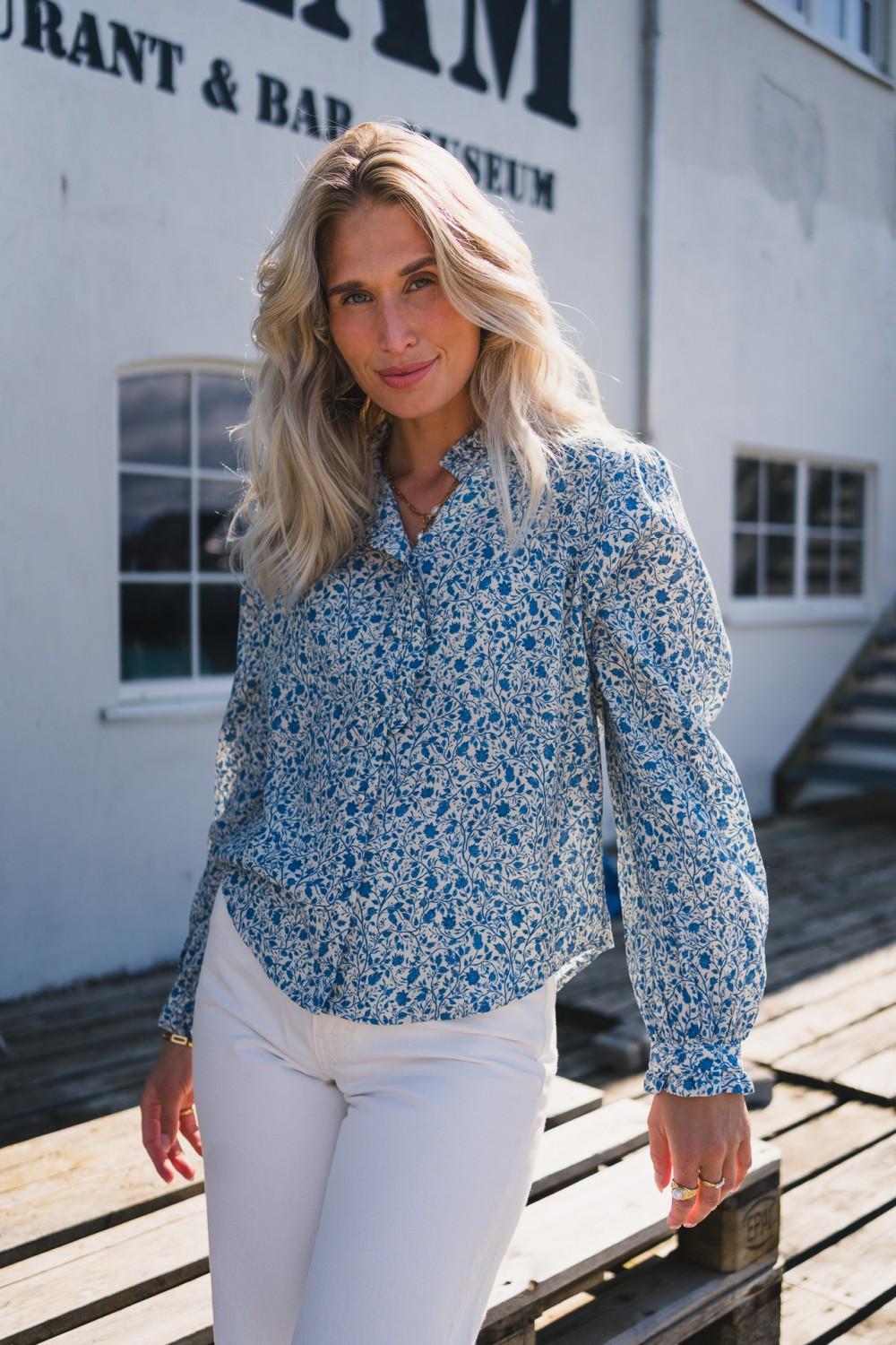 RAUS ASTRID SHIRT HARBOR FLOWERS - Bilde 4