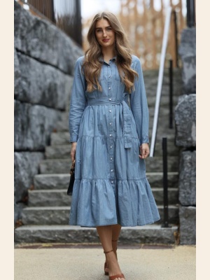 SAVANNAH SKY DENIM DRESS