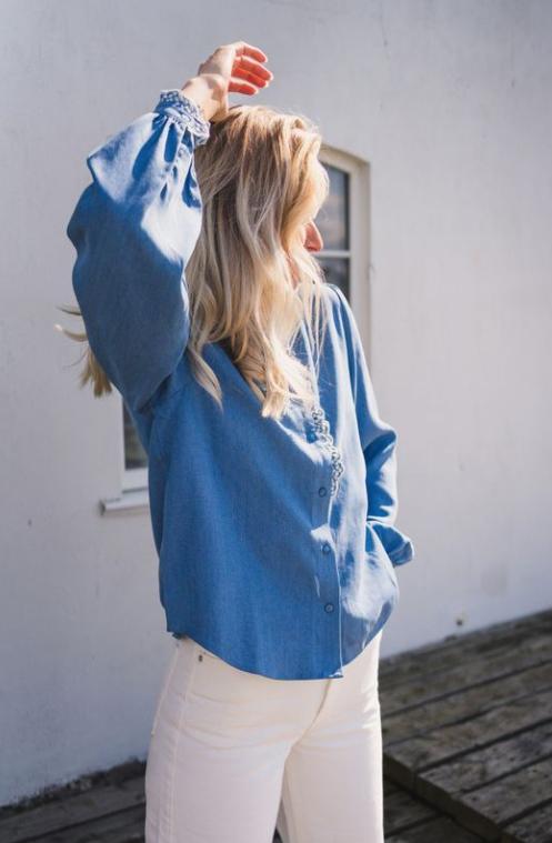 RAUS PERNILLA SHIRT MID BLUE - Bilde 2