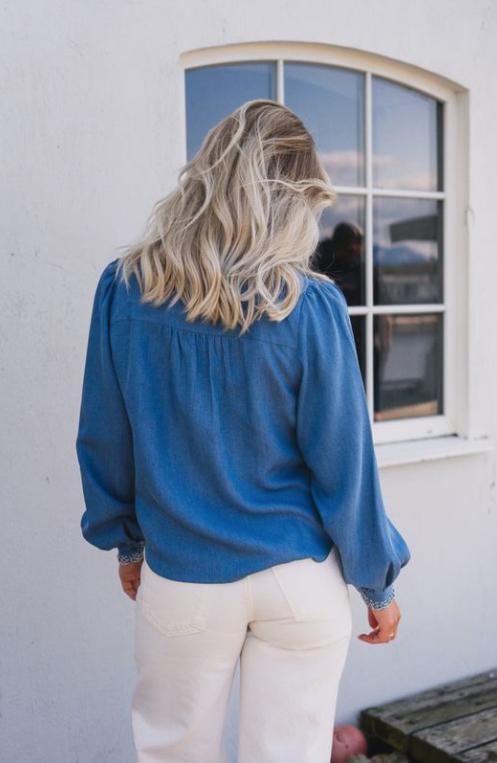 RAUS PERNILLA SHIRT MID BLUE - Bilde 3