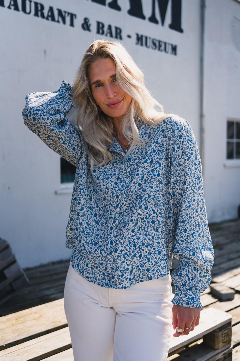RAUS ASTRID SHIRT HARBOR FLOWERS - Bilde 3