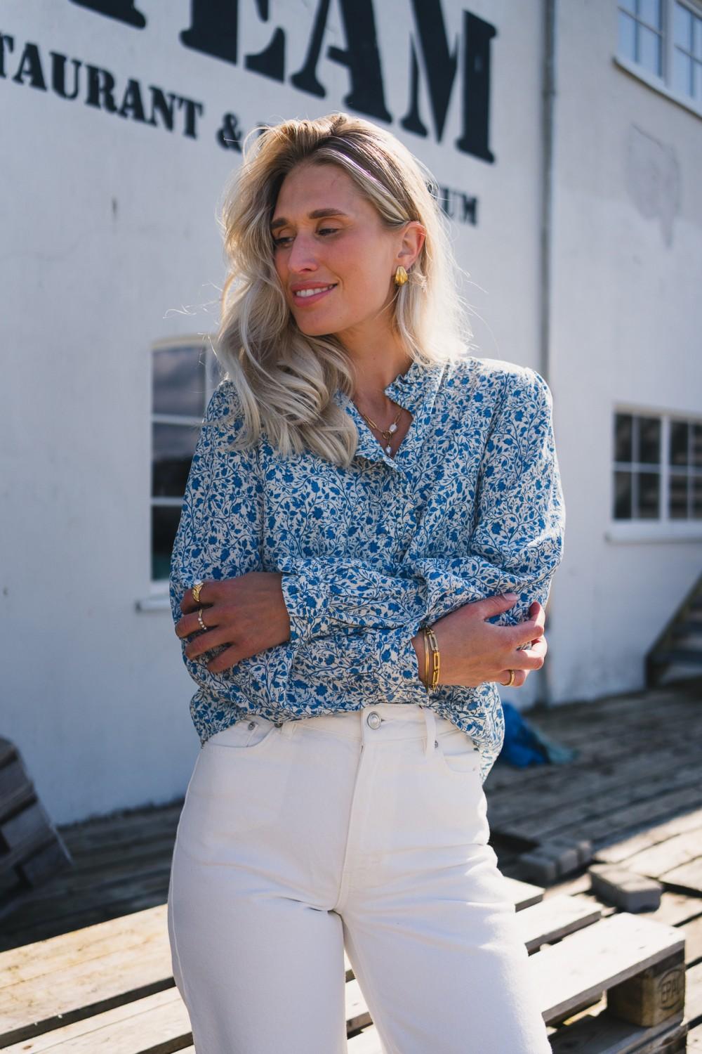 RAUS ASTRID SHIRT HARBOR FLOWERS - Bilde 5