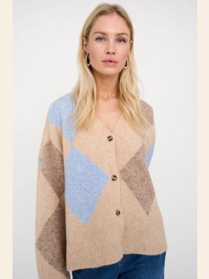 PD HALEY HARLEKIN CARDIGAN KNIT