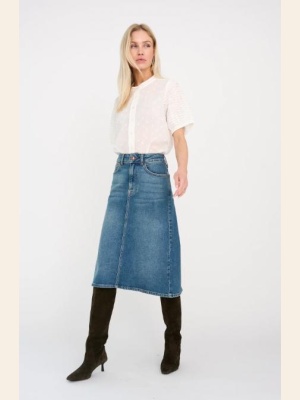 PD-AMANDA DENIM SKIRT WASH MELFI