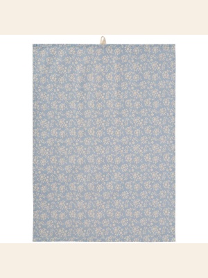 KJØKKENHÅNDKLE AGATHE LYSEBLÅ M/NATURFARGET BLOMSTER