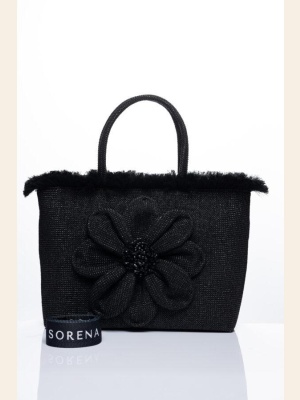 FALBALA BEACH BAG BLACK