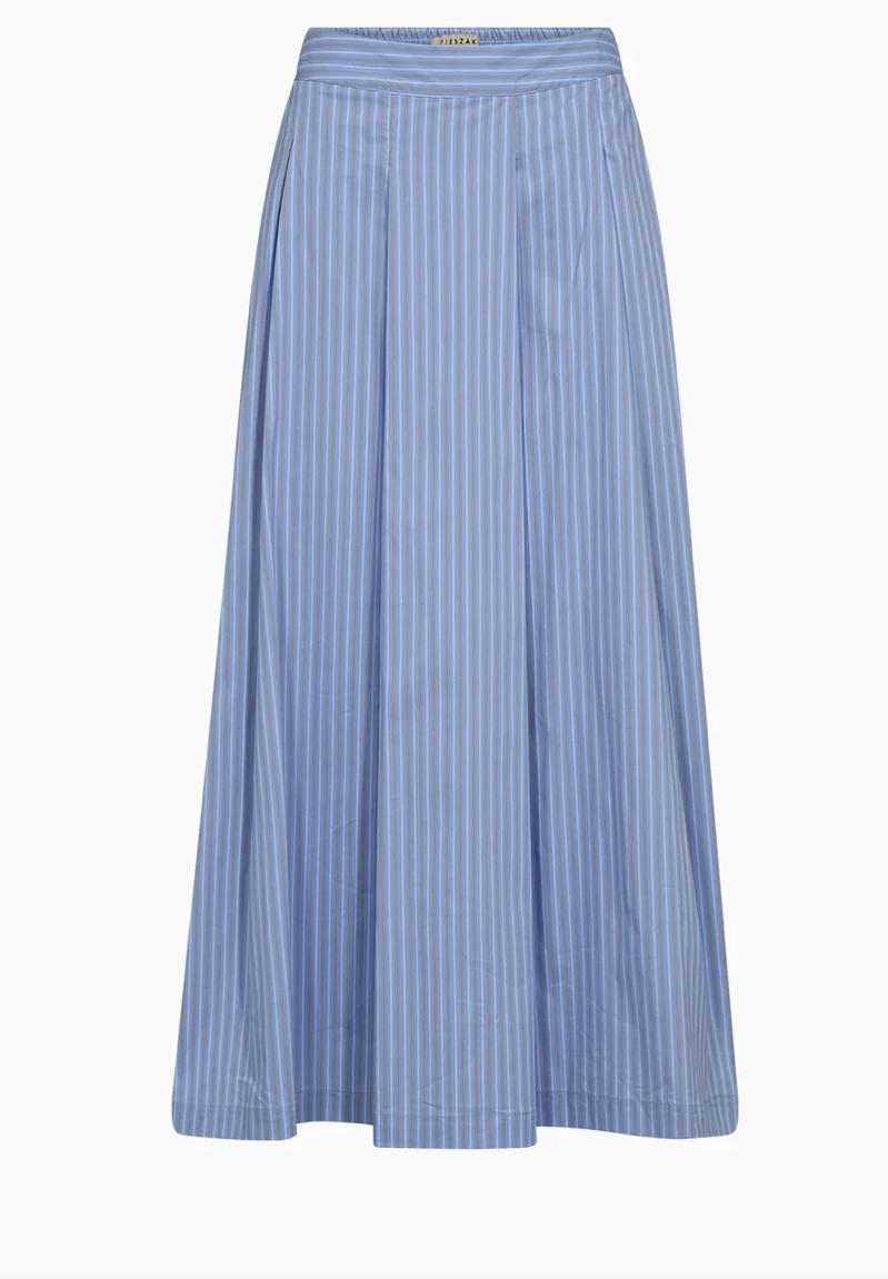 PD NIKKI POPLIN STRIPE SKIRT BLUE GLOW - Bilde 3